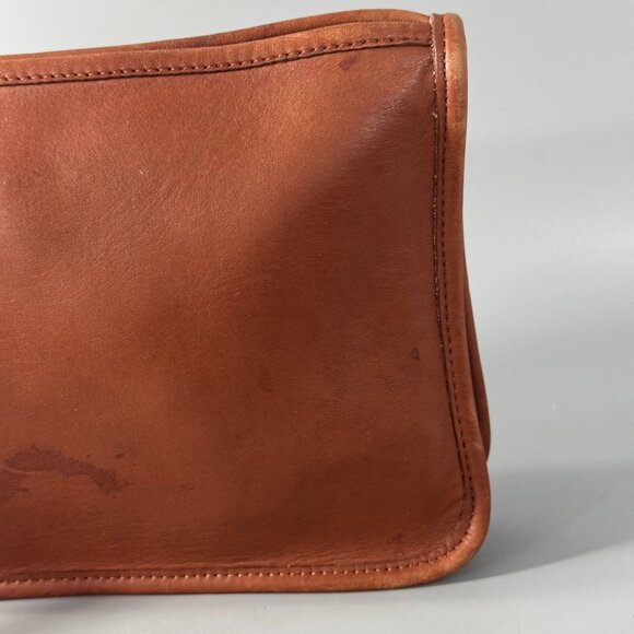 Authenitc Vintage Coach 9972 British Brown Leather Zip Top Clutch Bag - Picture 3 of 14
